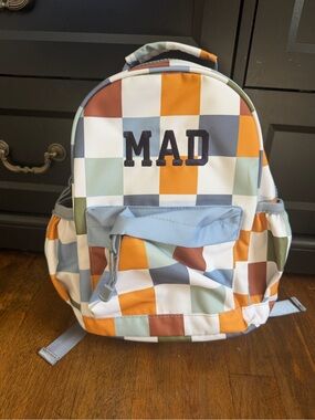 Crate&Barrel Retro Hopscotch Multicolor Checker Kids Backpack